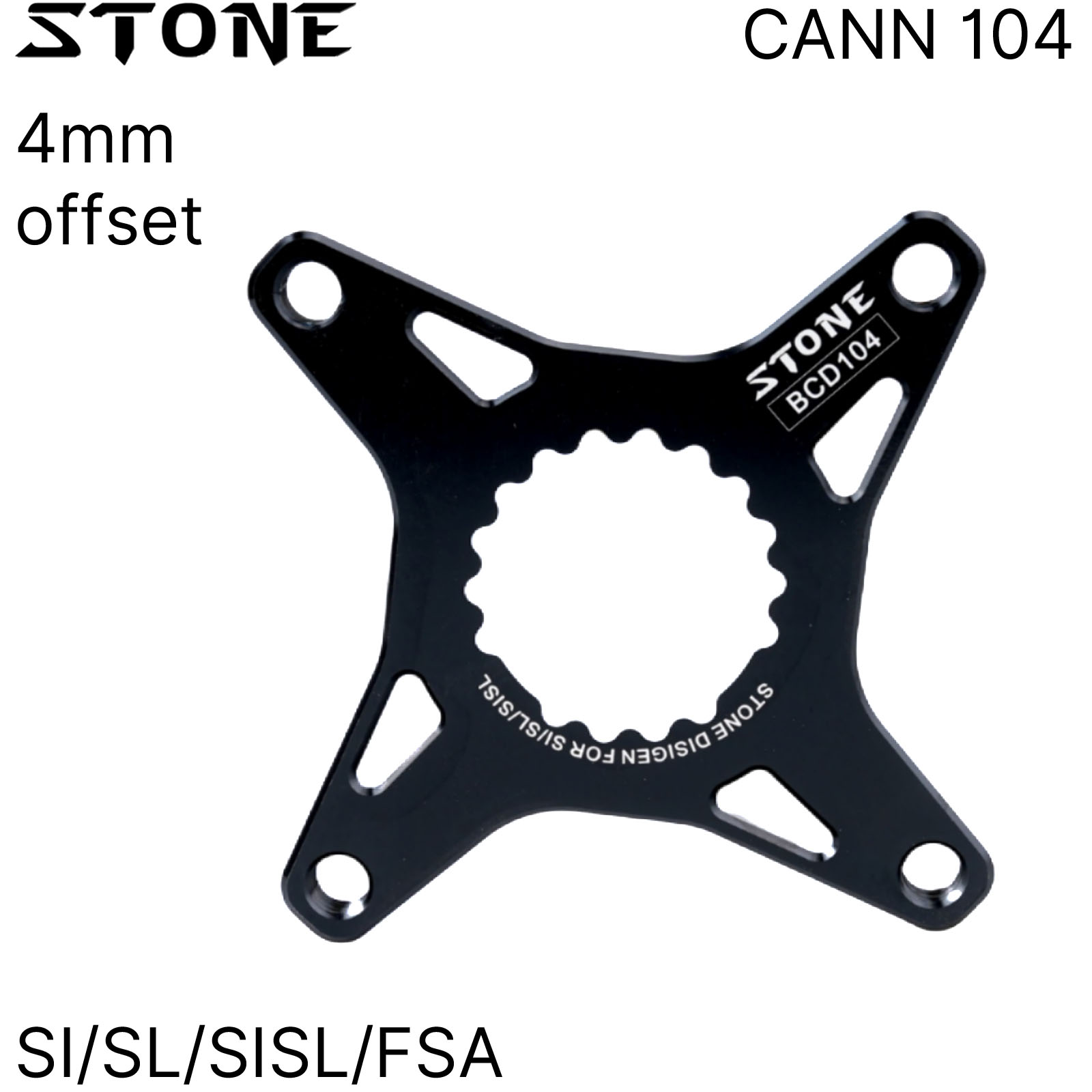 Stone 104BCD Chainring Spider Adapter for FSA to 104BCD Adapter Converter Single Speed