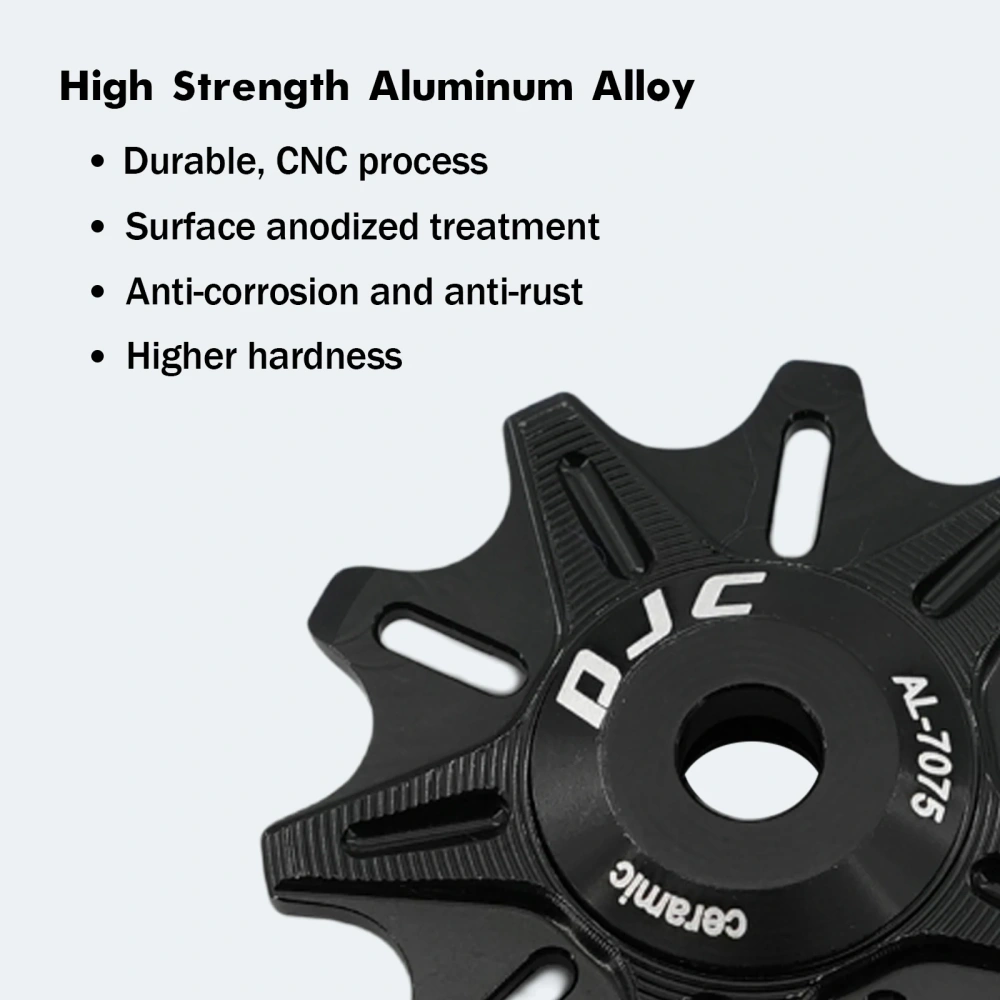DJC Ceramic Bearing Pulley Wheel 10T 11T 12T 13T 14T Narrow Wide / Standard Tooth for Shimano 7 8 9 10 11 12 Speed MTB Road Bike