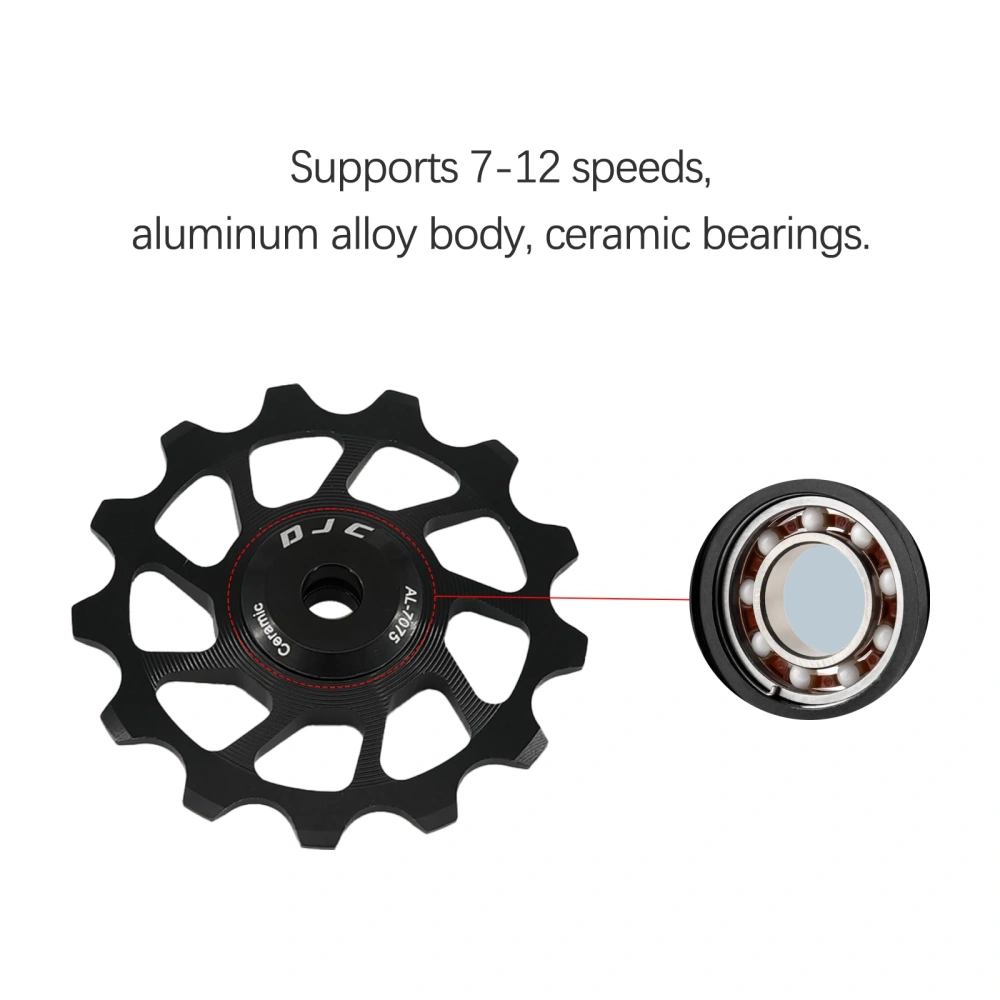 DJC Ceramic Bearing Pulley Wheel 7-12 Speed 11T 12T 13T 14T MTB Road Bike Jockey Narrow Wide for Shimano for SRAM Derailleur