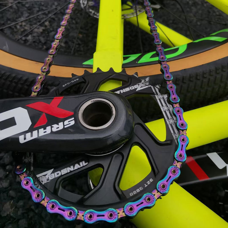 YBN Bike Chain 6/7/8/9/10/11/12 Speed SLA Bicycle Chain for Shimano for SRAM MTB Road Gravel Silver Black Gold Oil Slick Titanium coating