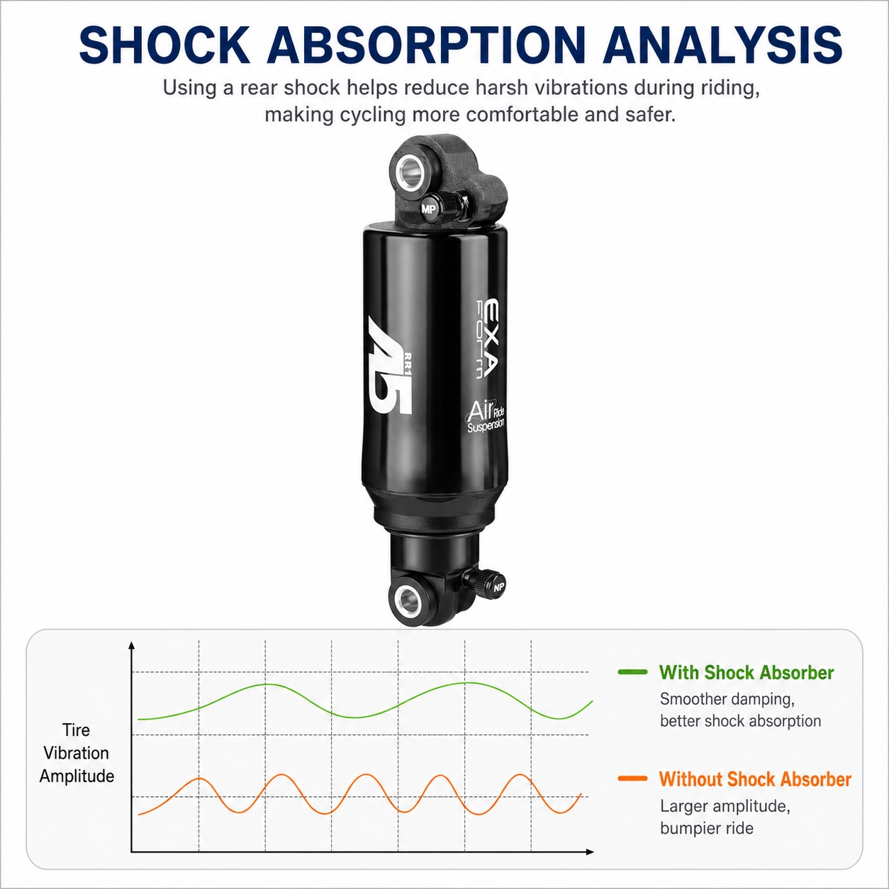 Exa form rear shock air pressure A5 RE RR1 shock absorber bike