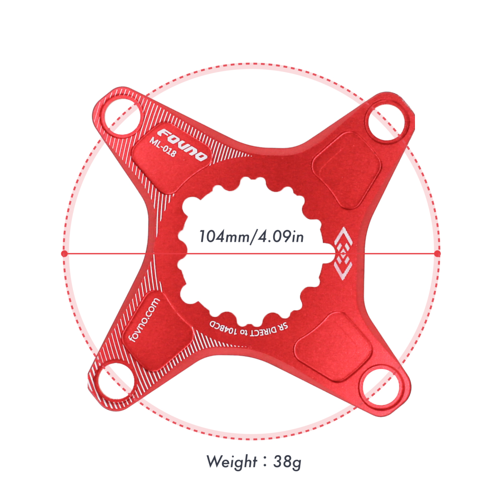 DECKAS 6mm Offset Chainring Kit for SRAM 3-Bolt, 104BCD Spider Adapter + 32T-38T Round/Oval Narrow Wide Chainring