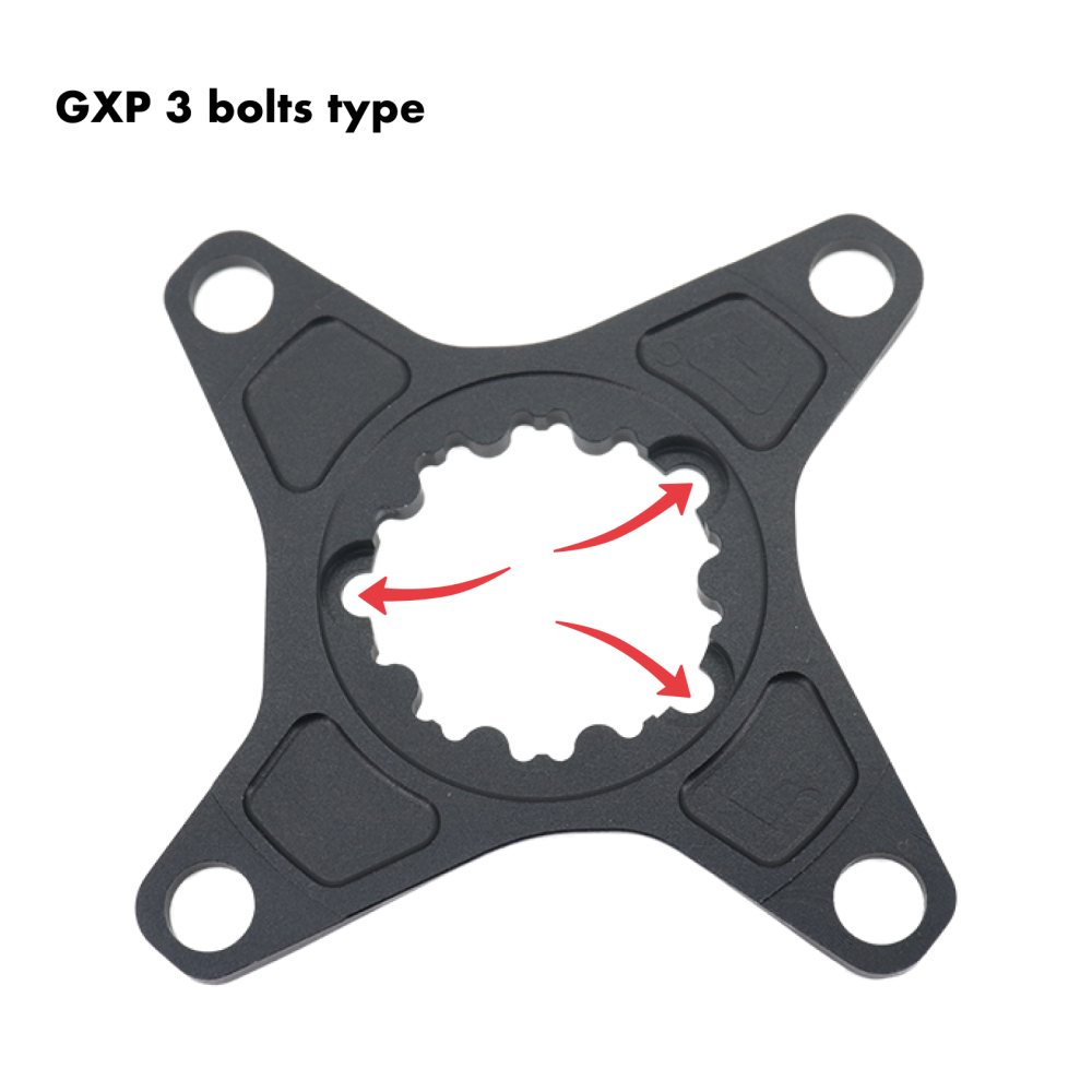 DECKAS 6mm Offset Chainring Kit for SRAM 3-Bolt, 104BCD Spider Adapter + 32T-38T Round/Oval Narrow Wide Chainring