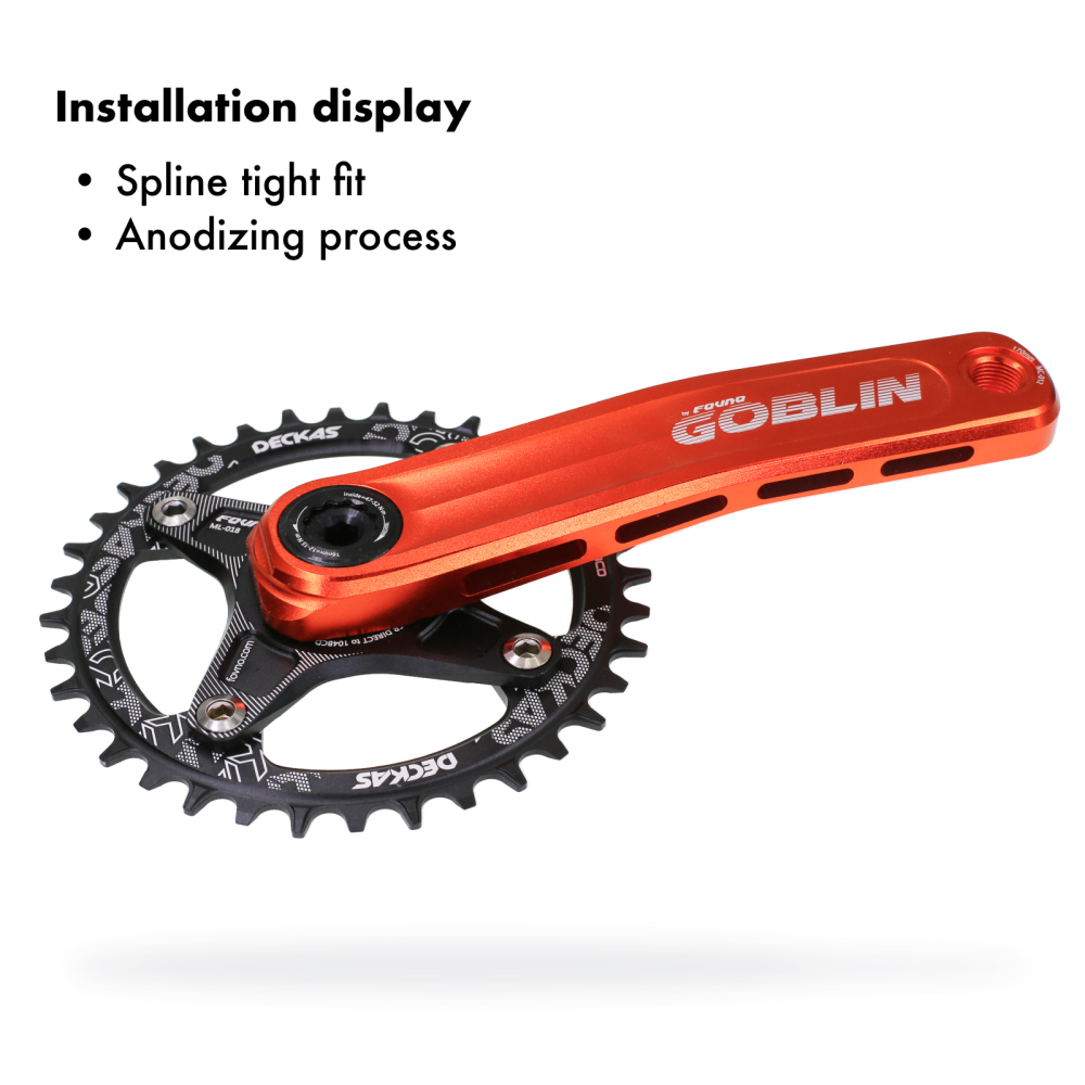 DECKAS 6mm Offset Chainring Kit for SRAM 3-Bolt, 104BCD Spider Adapter + 32T-38T Round/Oval Narrow Wide Chainring