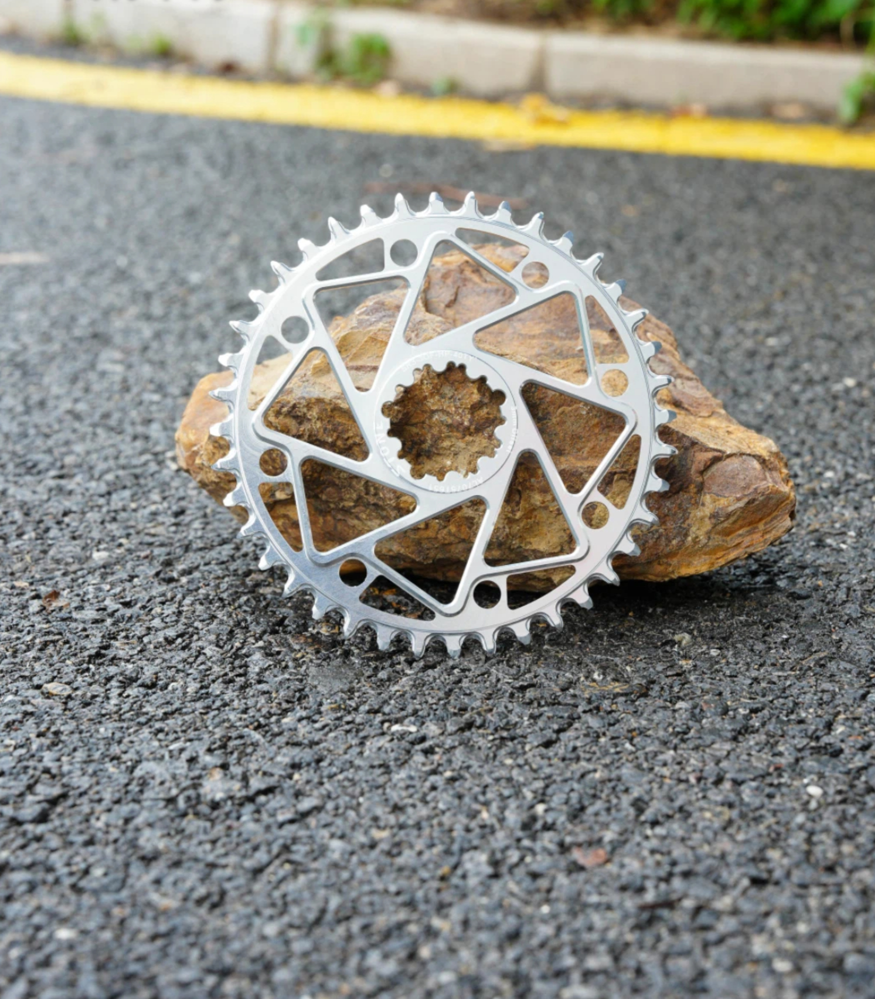 STONE 3-bolt Direct Mount MTB Chainring, 7075-T651 CNC Aluminum, 3mm Offset, With or Without Bash Guard for SRAM GXP