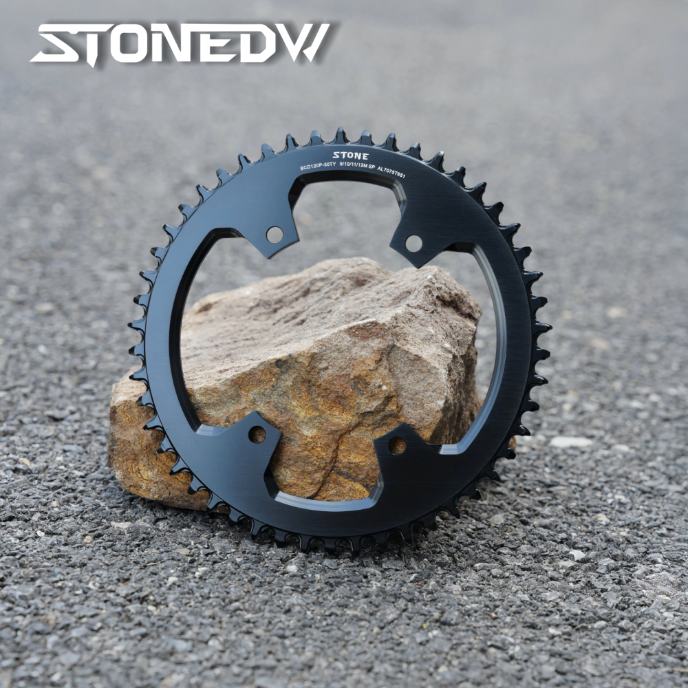 STONE BCD120P Round Narrow Wide Chainring 38T–54T for PR5 / PR6 Cranksets, 7075-T651 Aluminum