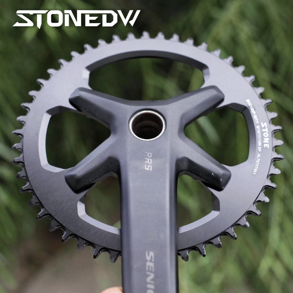 STONE BCD120P Round Narrow Wide Chainring 38T–54T for PR5 / PR6 Cranksets, 7075-T651 Aluminum