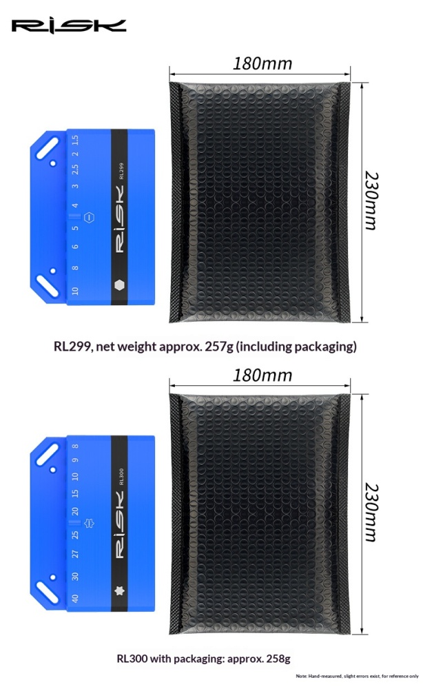 RISK Wall-Mounted Organizer Rack for Long Hex Key & Torx Wrench Sets, Bike Tool Storage Holder, RL299/RL300