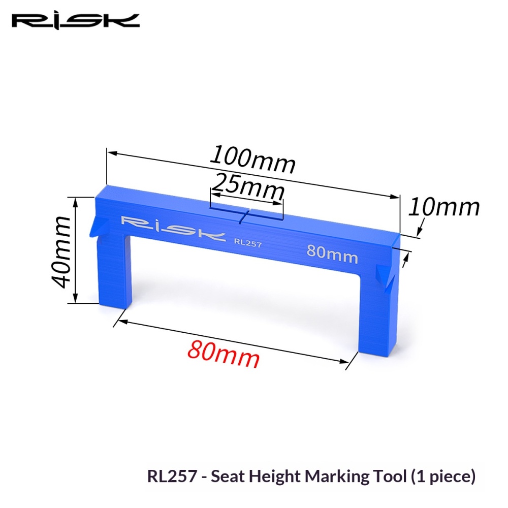 RISK RL257/RL258 Bike Saddle Height Measuring Tools – Seat Height Marker & Bottom Bracket Center Locator for Accurate Bicycle Fit