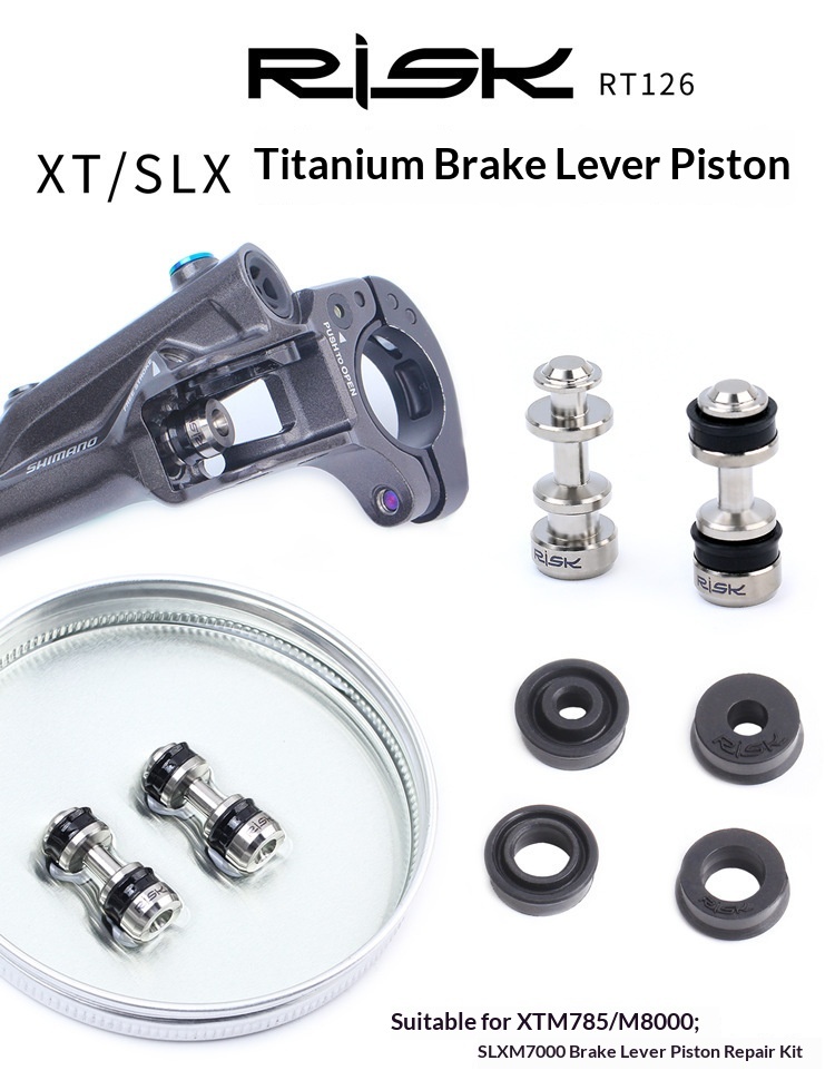 RISK RT126 Titanium Brake Lever Piston Repair Kit for Shimano XT M785 M8000 SLX M7000 Hydraulic Disc Brakes