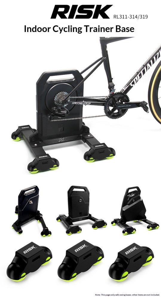 RISK Rocker Feet Base Kit for Indoor Bike Trainers – Shock-Absorbing Tennis Ball Pads for X2, X2 MAX, XX PRO Gen 1/Gen 2/Folding Models