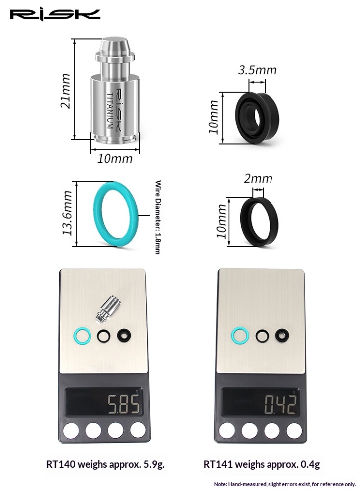 RISK RT140-141 Titanium Brake Lever Piston Repair Kit for Magura MT2 MT4 MT5 MT6 MT7 MT8 HC3 Hydraulic Disc Brakes