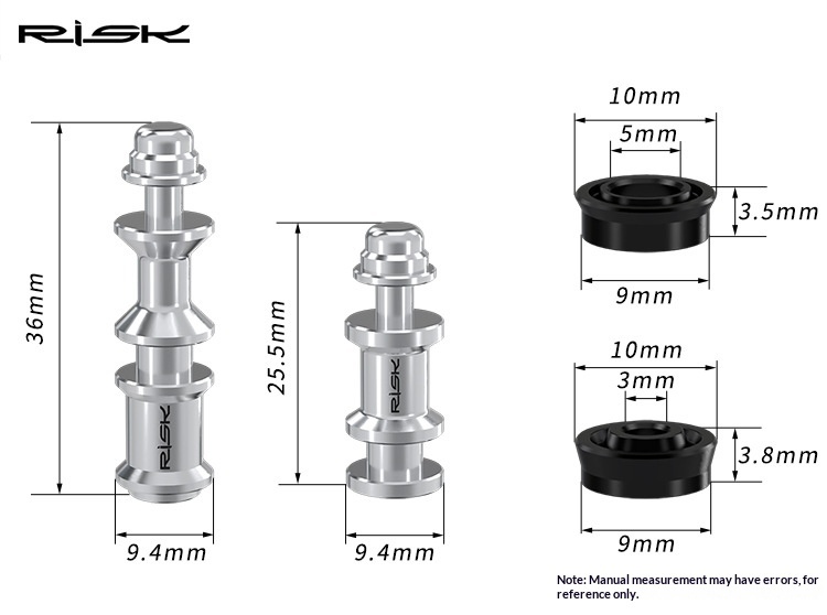 RISK RT123 Titanium Brake Lever Piston & Seal Kit for SRAM Guide R RSC Ultimate Level DB5 Hydraulic Disc Brakes