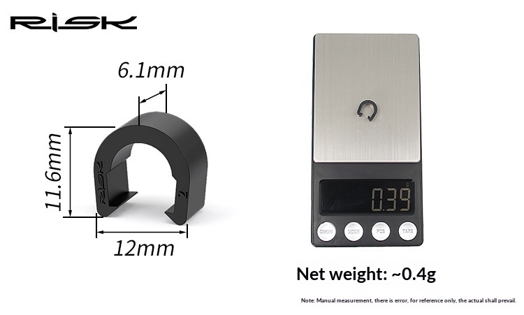 RISK RC106 Plastic C-Clip Cable Hose Guide for Bicycle Brake Shift Housing and Hydraulic Hose