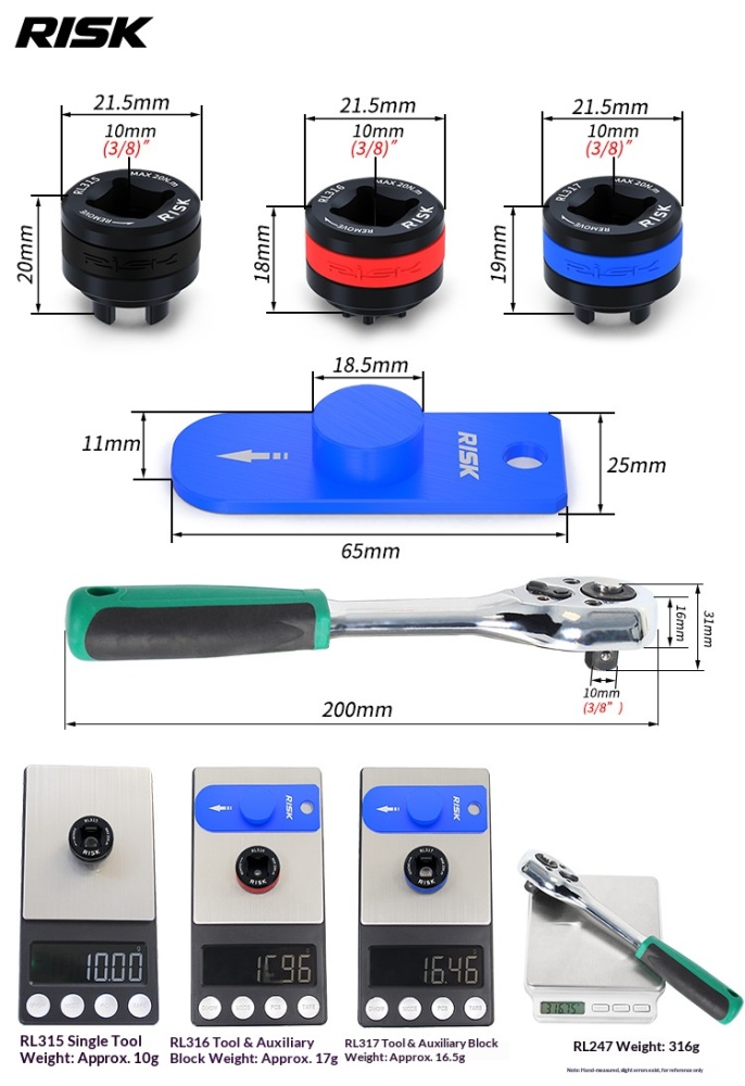 RISK Bicycle Hydraulic Disc Brake Caliper Piston Side Cover Removal Tool for Shimano XTR M9200 / M9220 / R9270