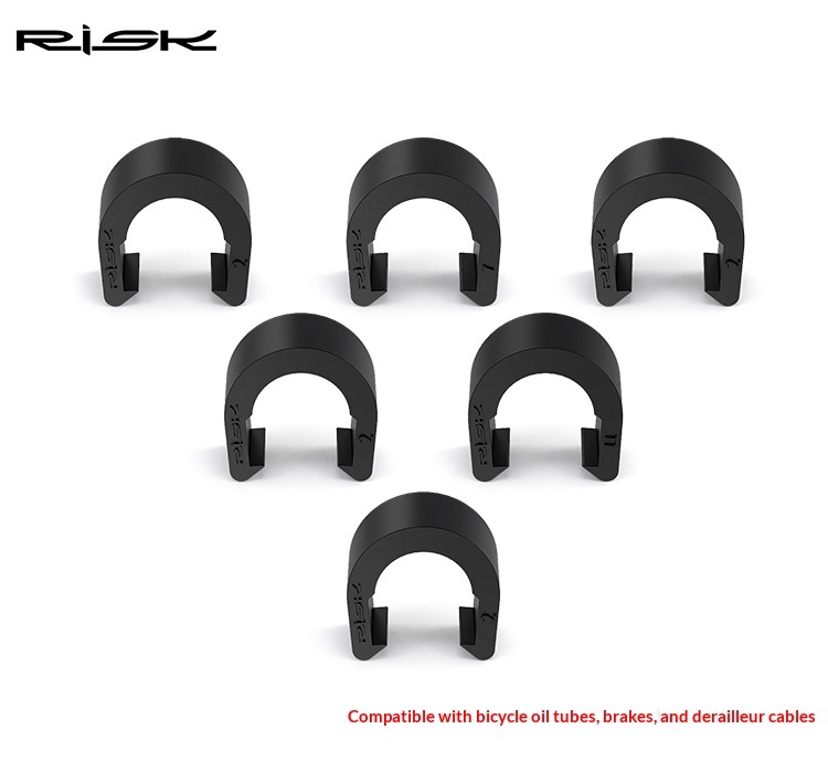 RISK RC106 Plastic C-Clip Cable Hose Guide for Bicycle Brake Shift Housing and Hydraulic Hose