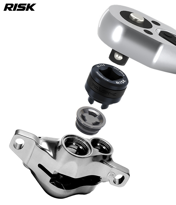 RISK Bicycle Hydraulic Disc Brake Caliper Piston Side Cover Removal Tool for Shimano XTR M9200 / M9220 / R9270