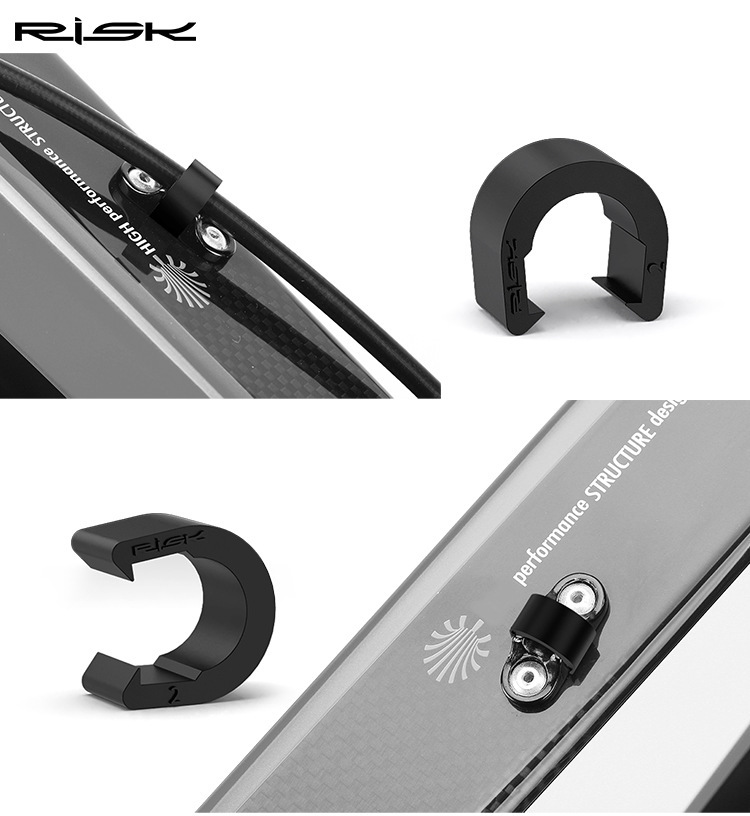 RISK RC106 Plastic C-Clip Cable Hose Guide for Bicycle Brake Shift Housing and Hydraulic Hose