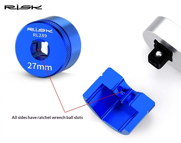 RISK Suspension Fork Top Cap Socket Tool for MTB Air Fork Hex Shoulder Caps 20-32mm