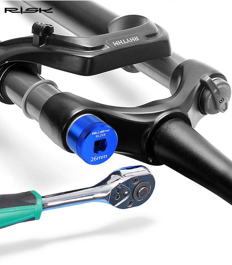 RISK Suspension Fork Top Cap Socket Tool for MTB Air Fork Hex Shoulder Caps 20-32mm