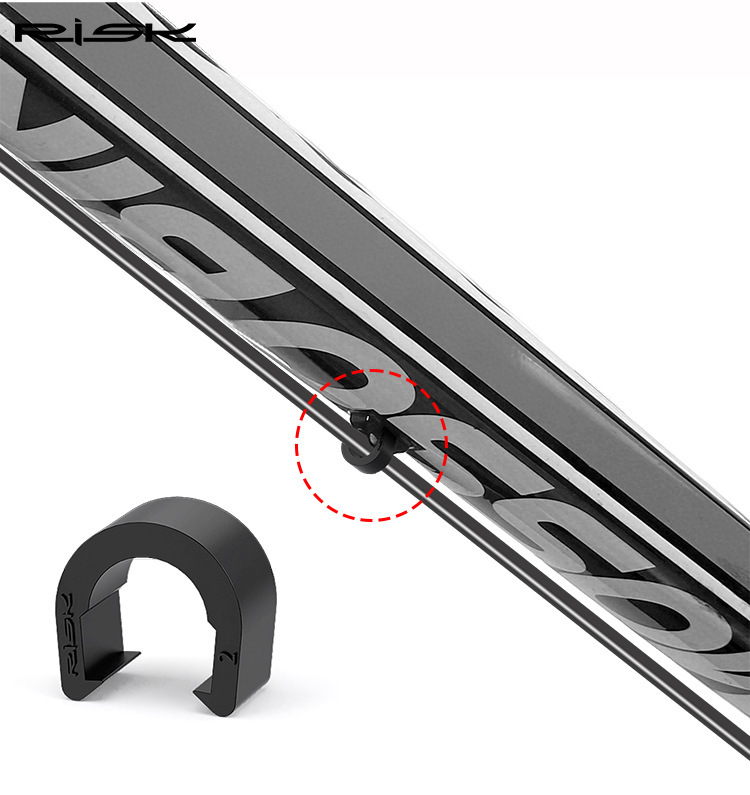 RISK RC106 Plastic C-Clip Cable Hose Guide for Bicycle Brake Shift Housing and Hydraulic Hose
