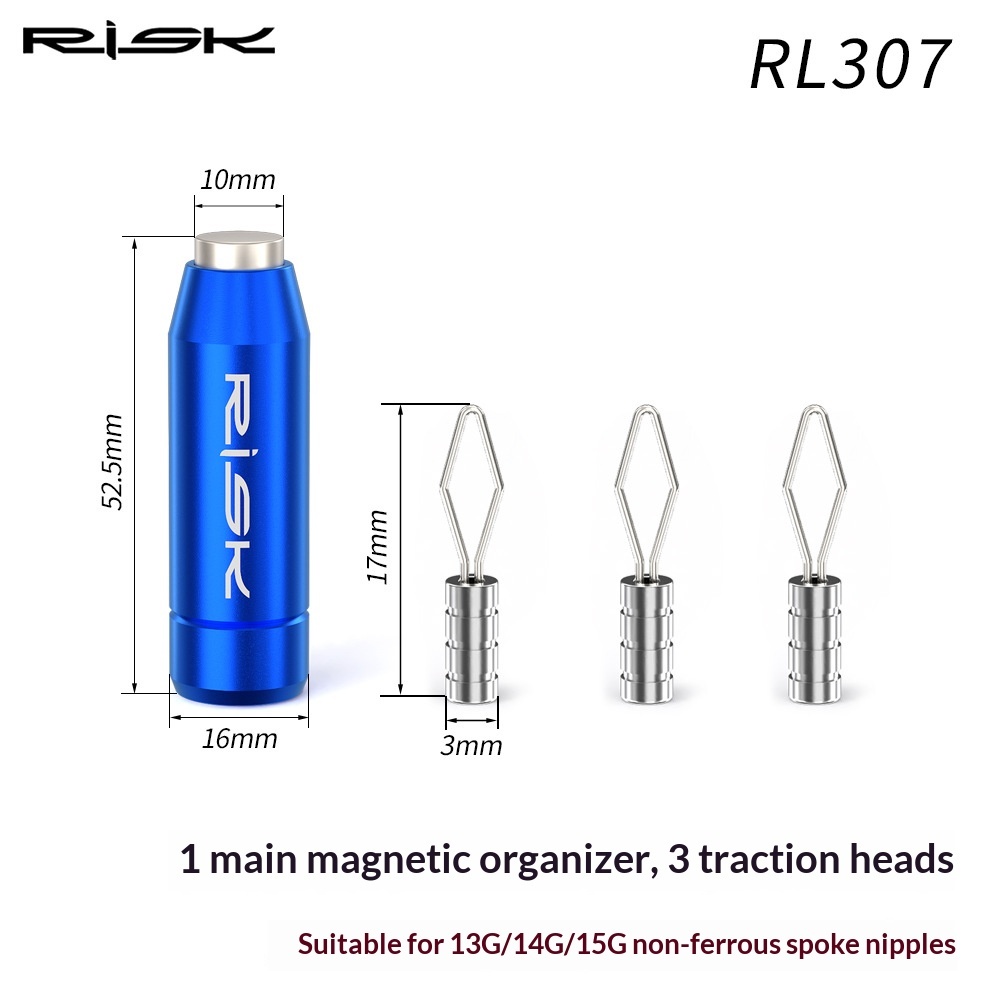 RISK RL307 RL308 Magnetic Spoke Nipple Puller Tool for Carbon Wheel Rim Building 13G 14G 15G