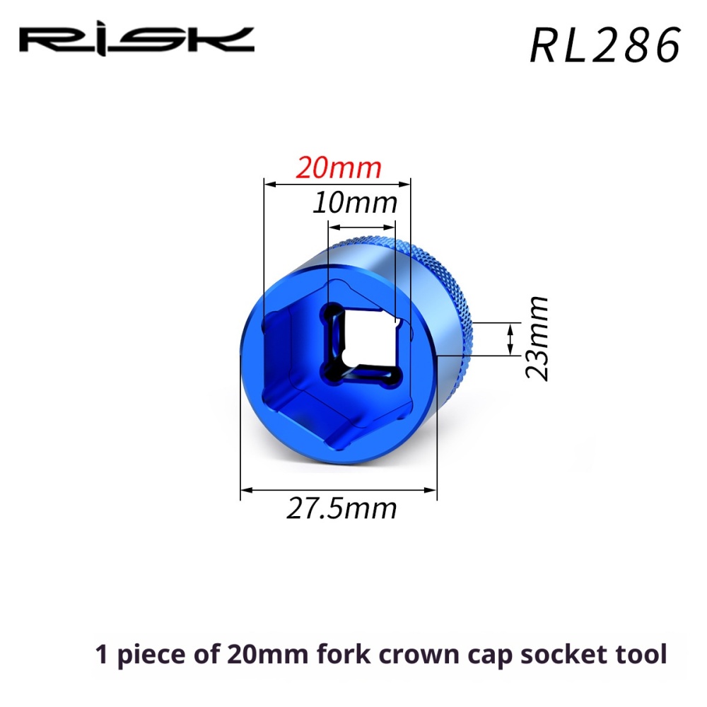 RISK Suspension Fork Top Cap Socket Tool for MTB Air Fork Hex Shoulder Caps 20-32mm