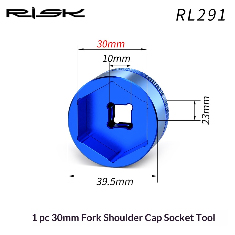 RISK Suspension Fork Top Cap Socket Tool for MTB Air Fork Hex Shoulder Caps 20-32mm