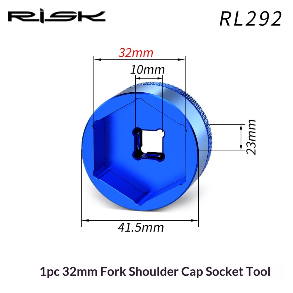 RISK Suspension Fork Top Cap Socket Tool for MTB Air Fork Hex Shoulder Caps 20-32mm