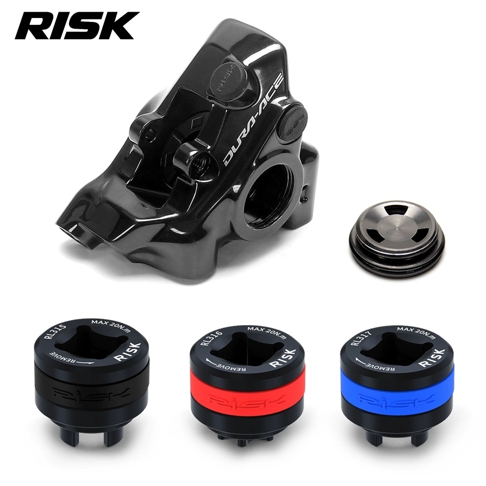 RISK Bicycle Hydraulic Disc Brake Caliper Piston Side Cover Removal Tool for Shimano XTR M9200 / M9220 / R9270