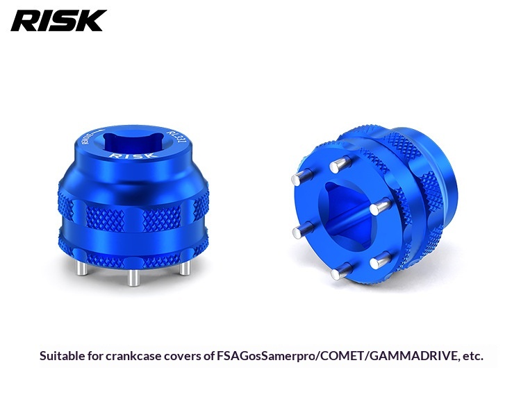 RISK RL331 Bicycle Crank Cover Removal Tool for FSA Gossamer Pro / COMET / GAMMA DRIVE Cranks, with Optional RL327 3/8" Quick Release Anti-Drop Tool