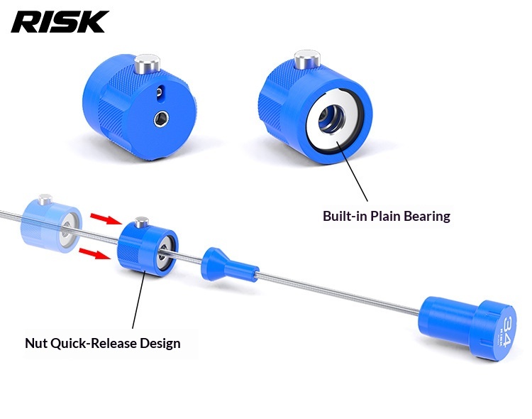 RISK RL332–RL341 Bicycle Suspension Fork Dust Seal Press Tool, Oil Seal Installation Tool for 30/32/34/35/36/37/38/40mm Forks with Wall Storage Rack