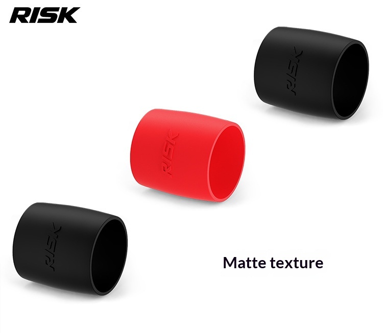 RISK RA161 Silicone Road Bike Handlebar Tape Finishing Rings Elastic Bar Tape End Bands – 2 Pcs
