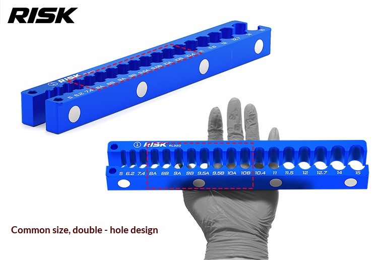 RISK RL320–RL326 Bicycle Bench Vise Clamp Blocks Set, Aluminum Bike Repair Holding Fixture for Bottom Bracket, Hub, Fork, Shock, Pedal and Crank Maintenance