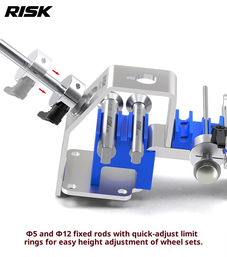 RISK RL347-350 Bicycle Wheel Hub Fixing Tool Set for MTB Road Bike Wheelset Maintenance, Quick Release & Thru Axle Hub Holder