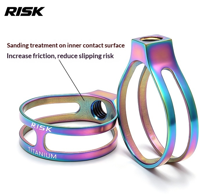 RISK RT149/RT150 Titanium Road Bike Shifter Clamp Ring for Shimano & SRAM Brake Shift Levers