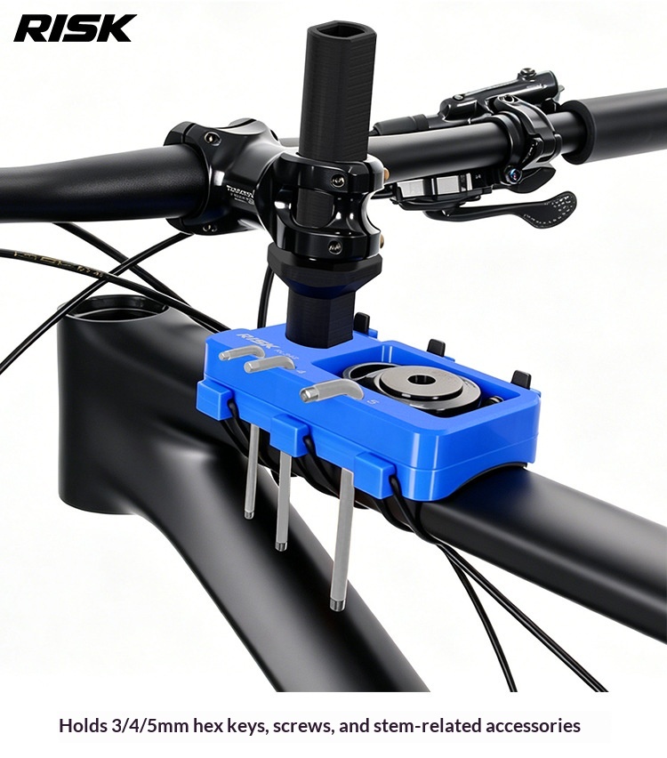 RISK RL342 Bicycle Dummy Head Tube Tool, Handlebar & Stem Service Holder for MTB and Road Bike Repair