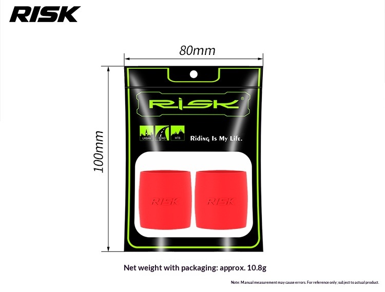 RISK RA161 Silicone Road Bike Handlebar Tape Finishing Rings Elastic Bar Tape End Bands – 2 Pcs
