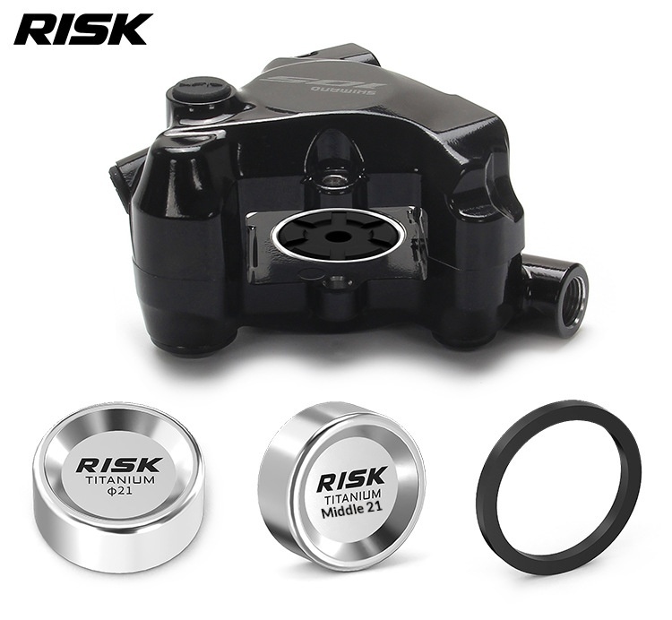 RISK RT146 Titanium Disc Brake Caliper Piston Repair Kit for Shimano R7170 R8170 R9270, Piston O-Rings, Reset Tool, Side Cover Tool and 3/8" Ratchet Wrench