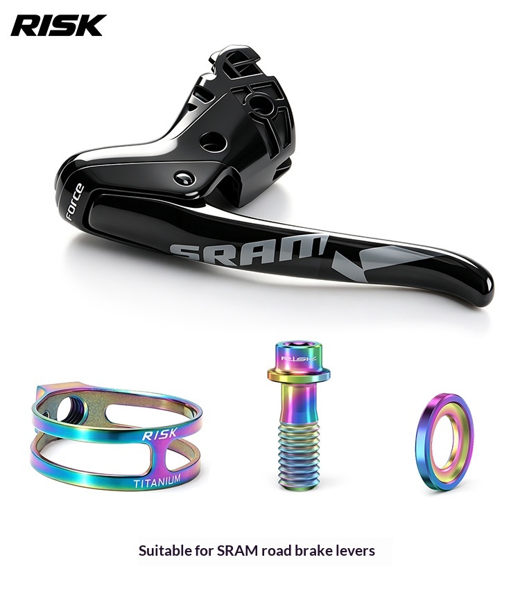 RISK RT149/RT150 Titanium Road Bike Shifter Clamp Ring for Shimano & SRAM Brake Shift Levers