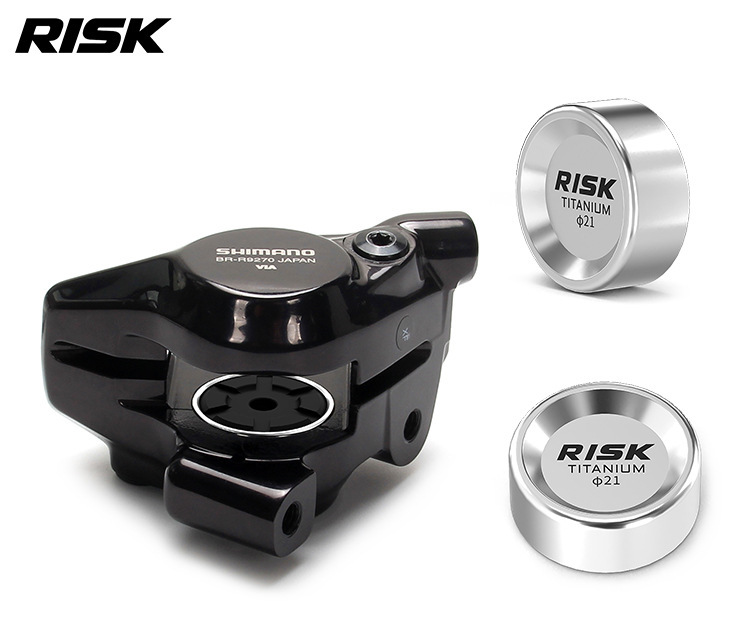 RISK RT146 Titanium Disc Brake Caliper Piston Repair Kit for Shimano R7170 R8170 R9270, Piston O-Rings, Reset Tool, Side Cover Tool and 3/8" Ratchet Wrench