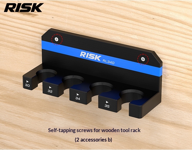 RISK RL332–RL341 Bicycle Suspension Fork Dust Seal Press Tool, Oil Seal Installation Tool for 30/32/34/35/36/37/38/40mm Forks with Wall Storage Rack
