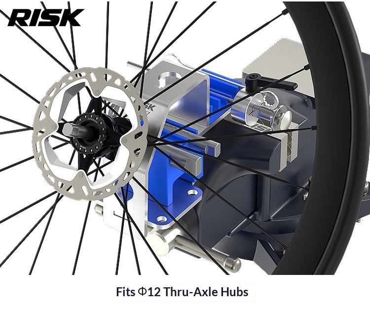 RISK RL347-350 Bicycle Wheel Hub Fixing Tool Set for MTB Road Bike Wheelset Maintenance, Quick Release & Thru Axle Hub Holder