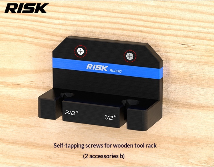 RISK RL327–RL330 Bicycle Bottom Bracket & Center Lock Anti-Drop Tool, Quick Release Retaining Fixture with Ratchet Wrench and Wall Storage Rack