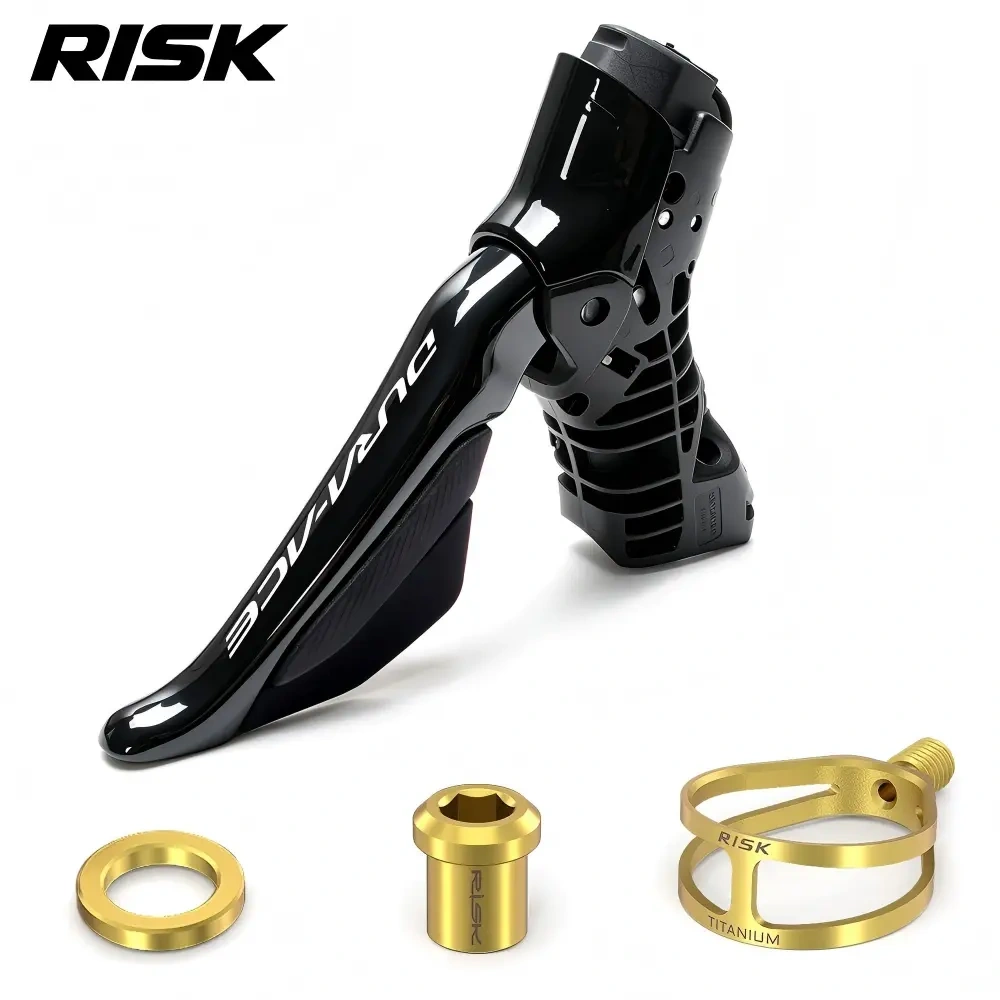 RISK RT149/RT150 Titanium Road Bike Shifter Clamp Ring for Shimano & SRAM Brake Shift Levers