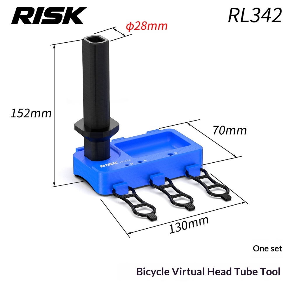 RISK RL342 Bicycle Dummy Head Tube Tool, Handlebar & Stem Service Holder for MTB and Road Bike Repair