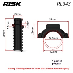 RISK-RL343-For 20–23 mm Round Seatpost / 1 Pair