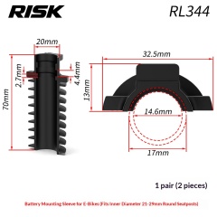 RISK-RL344-For 21–29 mm Round Seatpost / 1 Pair