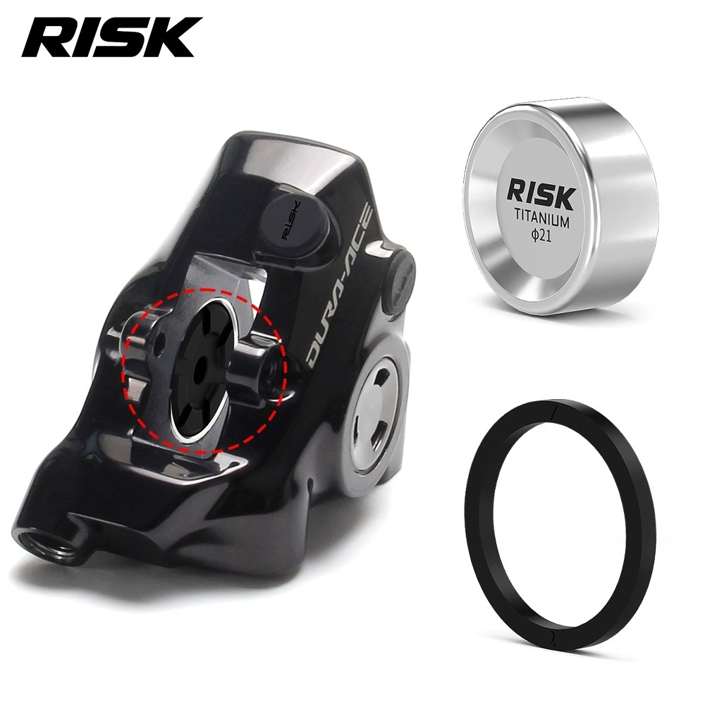 RISK RT146 Titanium Disc Brake Caliper Piston Repair Kit for Shimano R7170 R8170 R9270, Piston O-Rings, Reset Tool, Side Cover Tool and 3/8" Ratchet Wrench