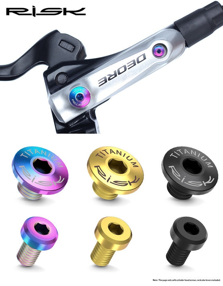 RISK RT062/RT063 Titanium Brake Lever Oil Reservoir Cover Screws for Shimano XT XTR M615 M675 M785 M8000 Hydraulic Disc Brakes